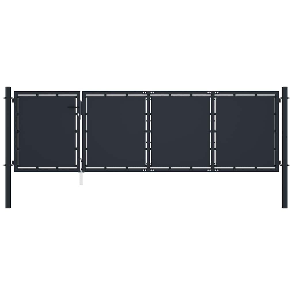 Vrtna vrata Čelik 350x100 cm Antracit