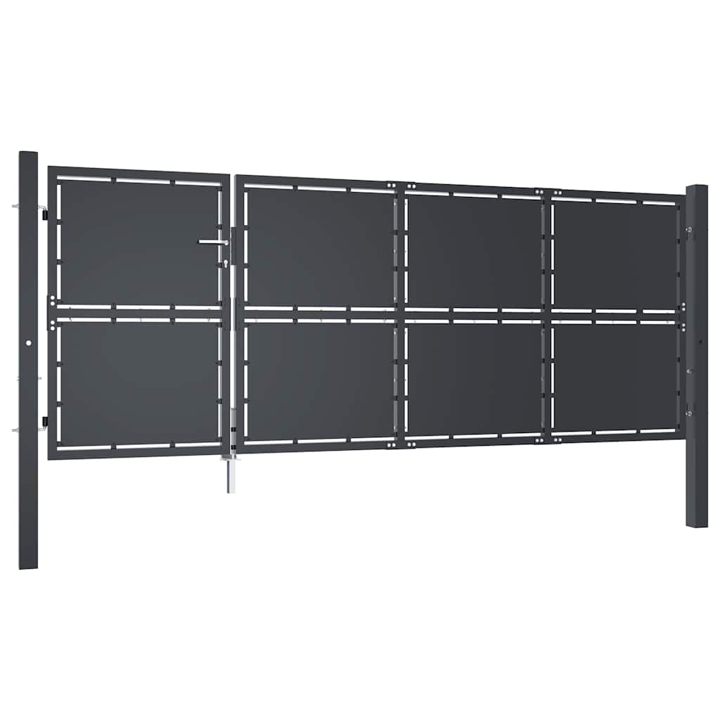 Vrtna vrata Čelik 350x125 cm Antracit