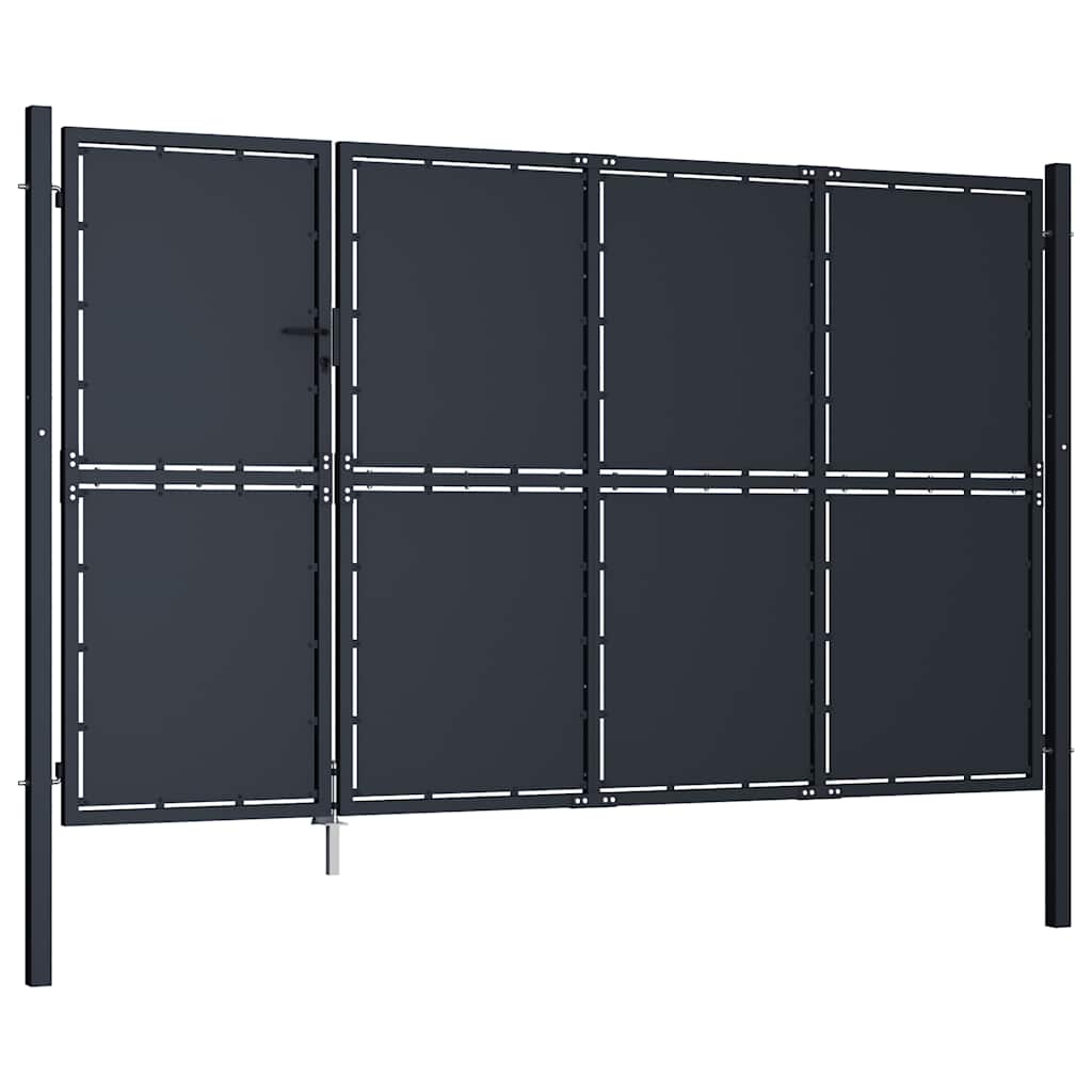 Vrtna vrata Čelik 350x175 cm Antracit