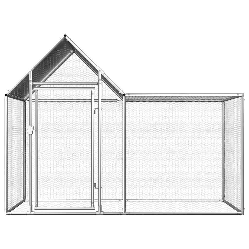 Kokošinjac od pocinčanog čelika 2 x 1 x 1,5 m