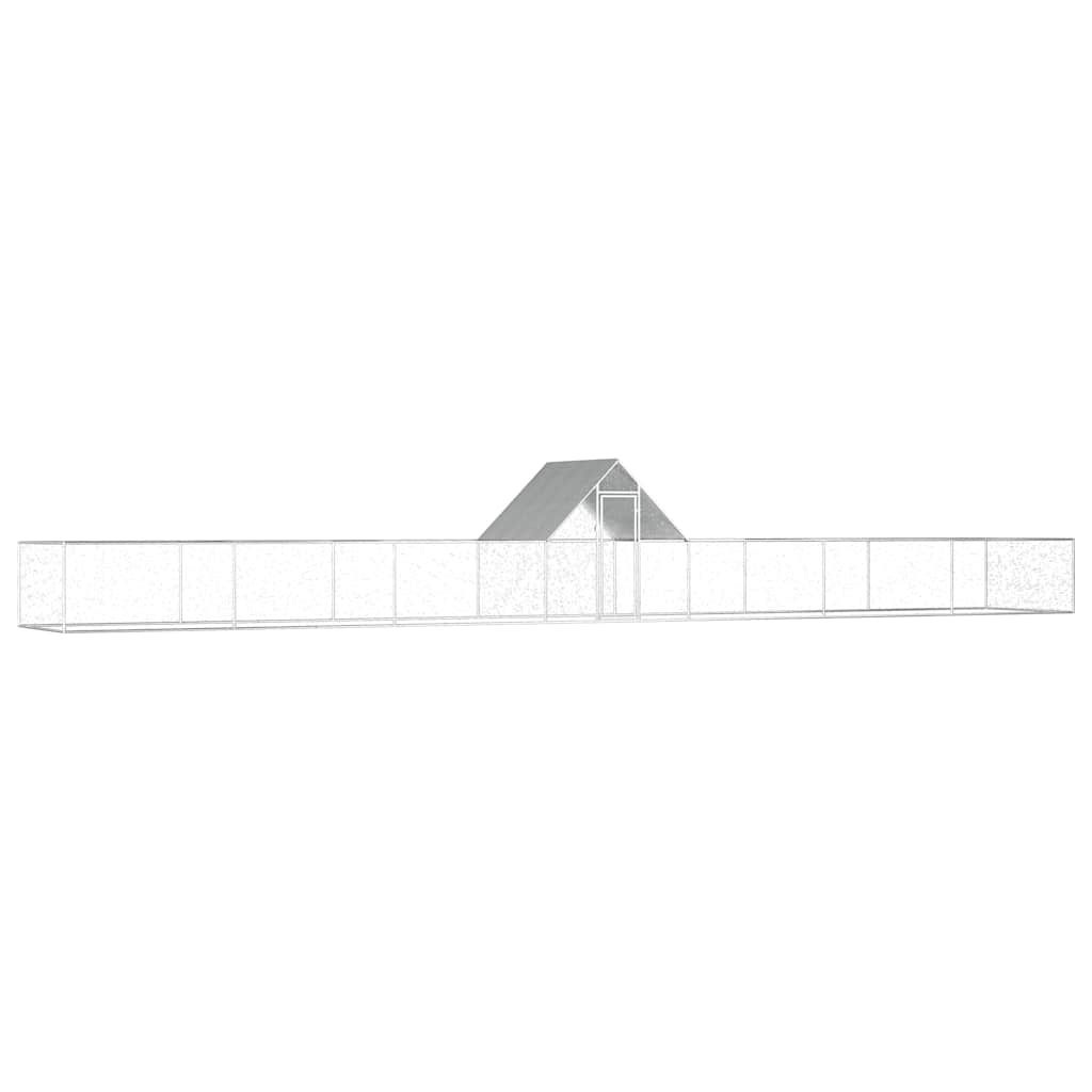 Kokošinjac od pocinčanog čelika 14 x 2 x 2 m