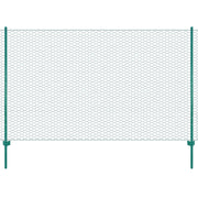Ograda od žičane mreže sa stupovima čelična 25 x 2 m zelena