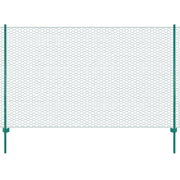 Ograda od žičane mreže sa stupovima čelična 25 x 1,5 m zelena