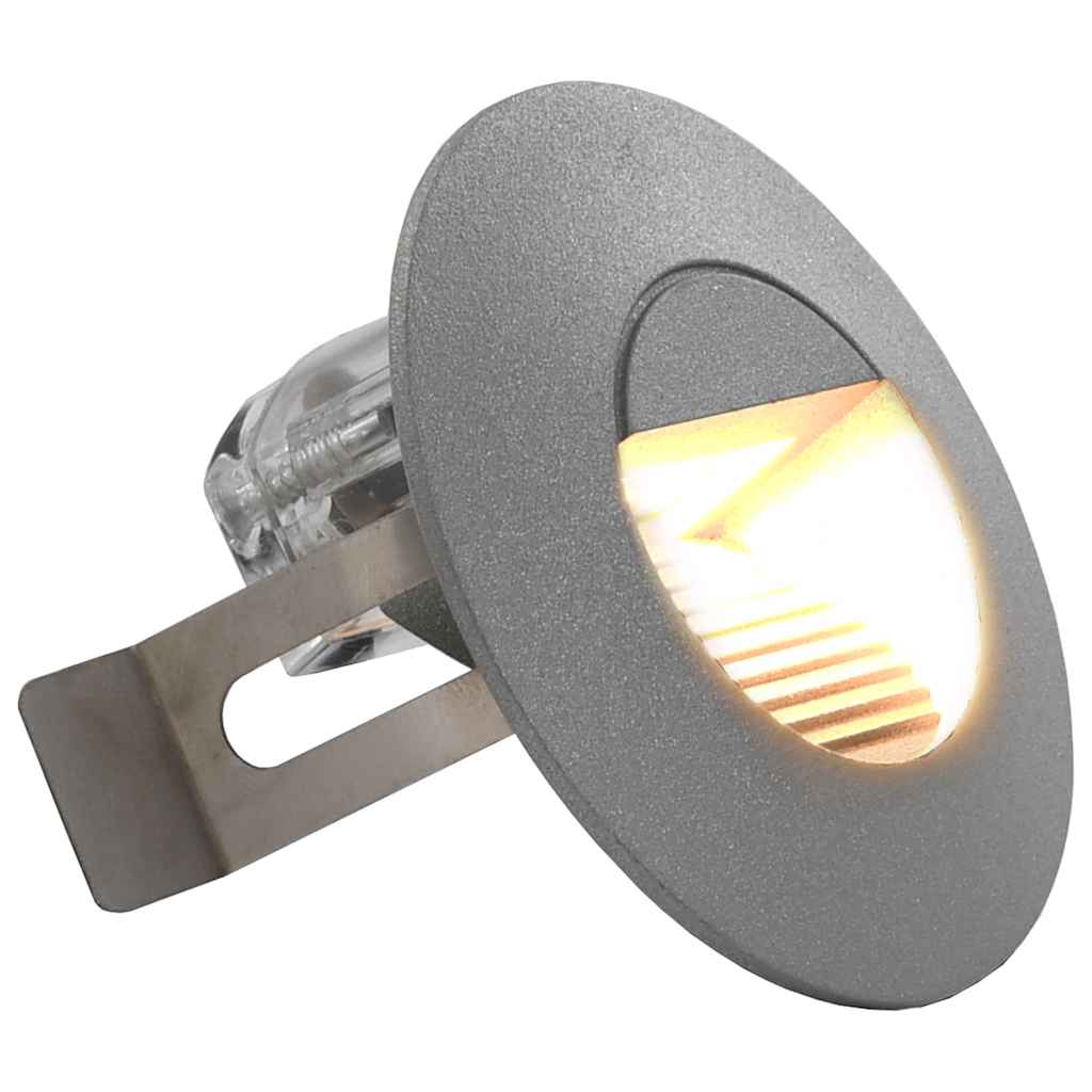 Vanjske LED zidne svjetiljke 6 kom 2 W srebrne okrugle
