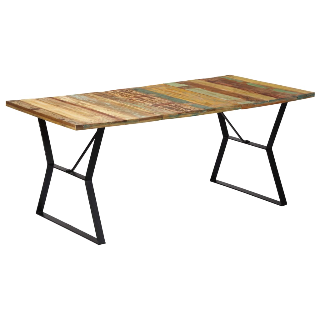Blagovaonski stol od masivnog obnovljenog drva 180 x 90 x 76 cm