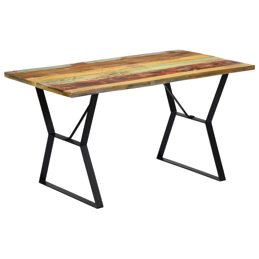 Blagovaonski stol od masivnog obnovljenog drva 140 x 80 x 76 cm