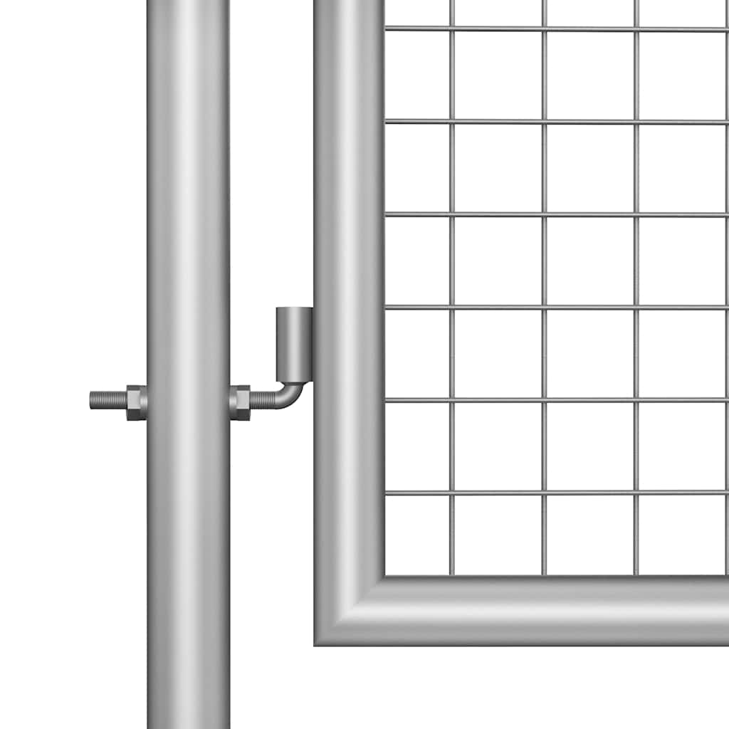 Vrtna vrata od pocinčanog čelika 300x200 cm srebrne boje