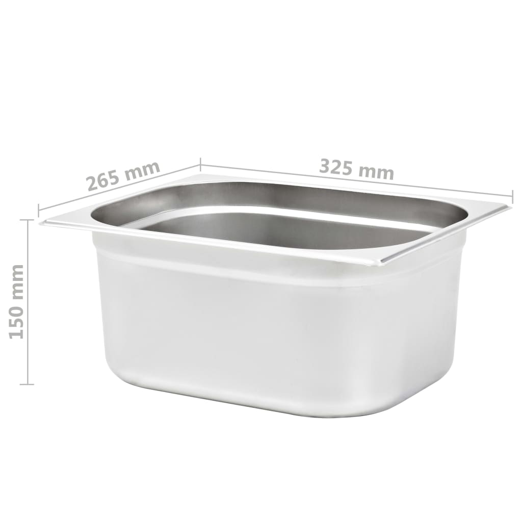 Posude Gastronorm 2 kom GN 1/2 150 mm od nehrđajućeg čelika