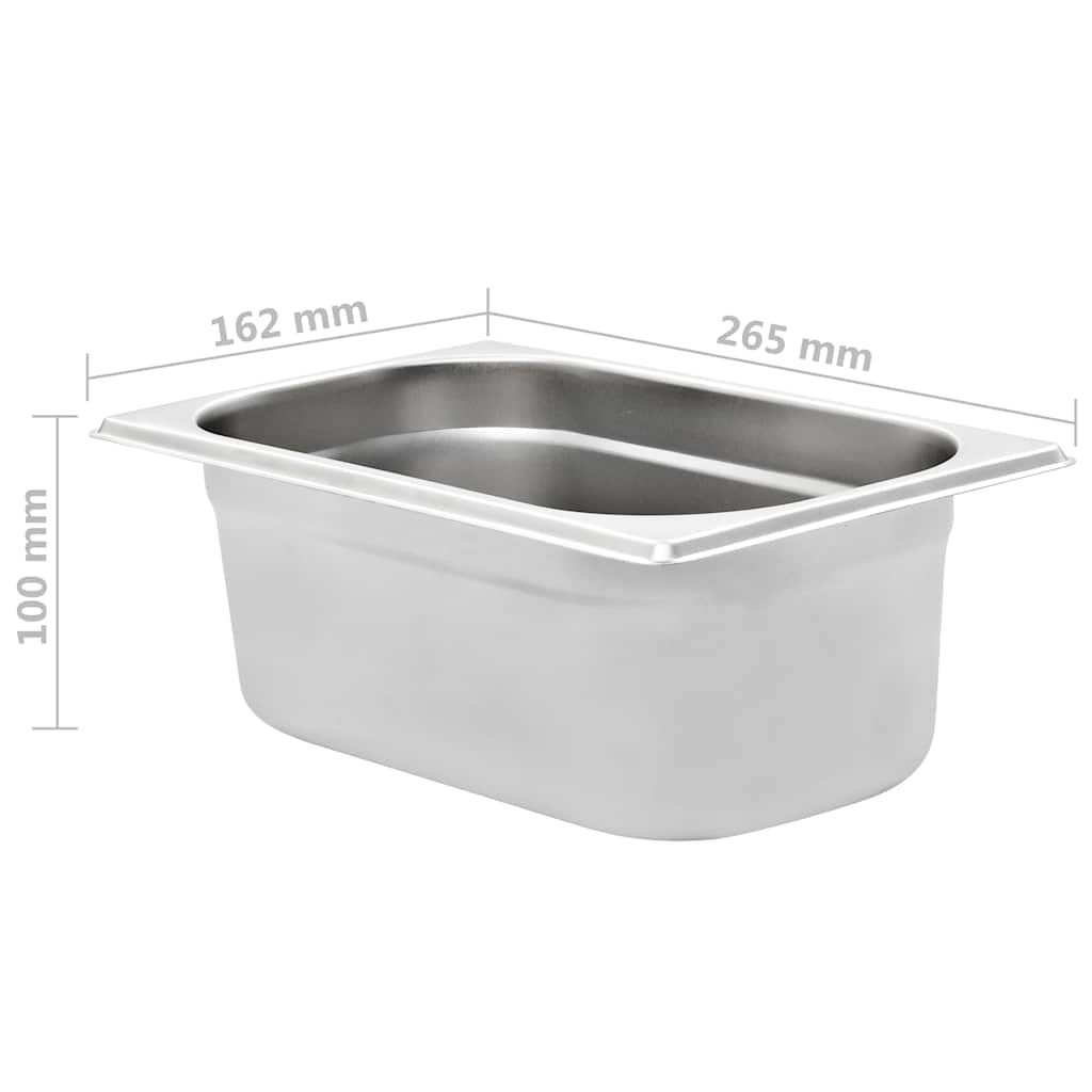 Posude Gastronorm 8 kom GN 1/4 100 mm od nehrđajućeg čelika