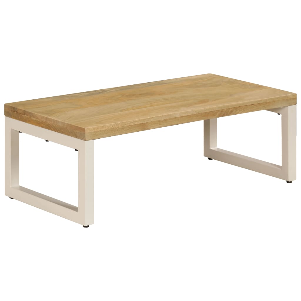 Stolić za kavu 100 x 50 x 35 cm od masivnog drva manga i čelika