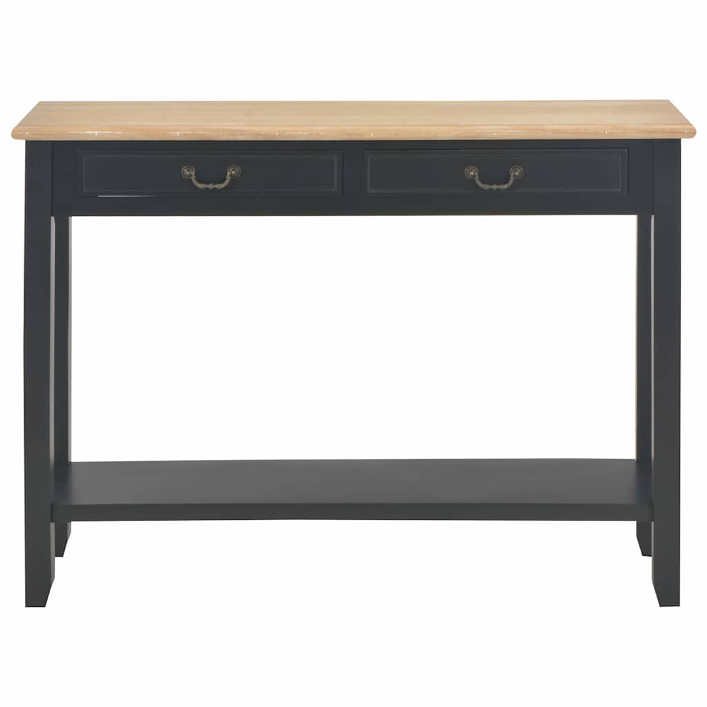 Konzolni stol crni 110 x 35 x 80 cm drveni