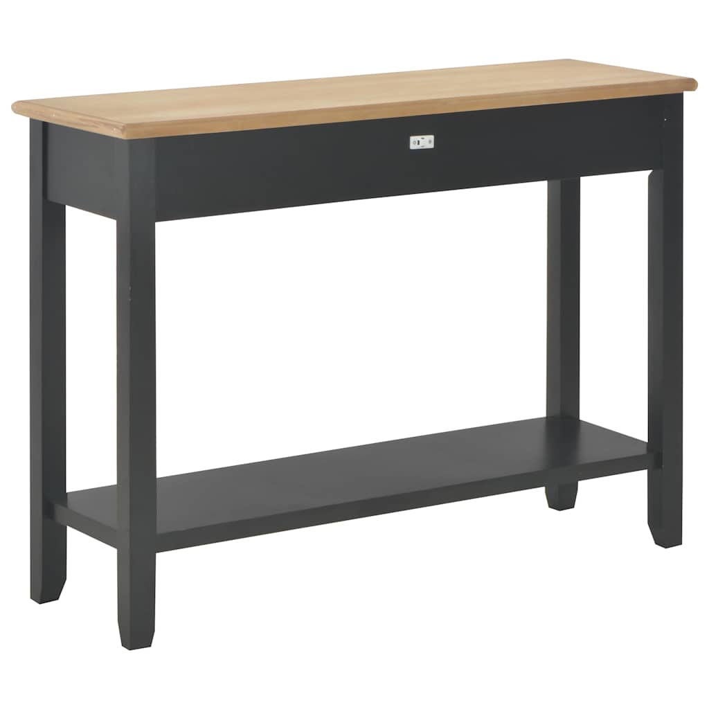 Konzolni stol crni 110 x 35 x 80 cm drveni