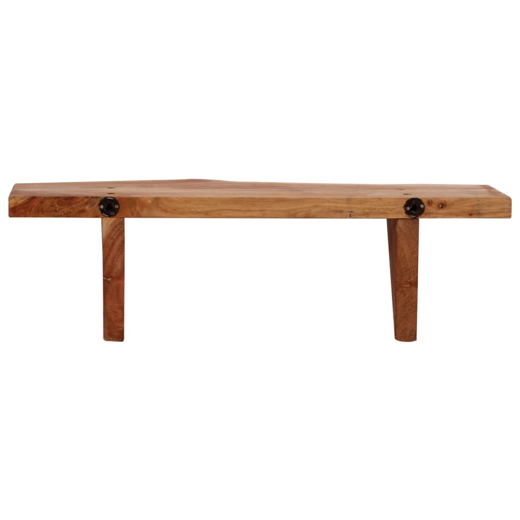 Zidne police od masivnog bagremovog drva 2 kom 60 x 20 x 18 cm