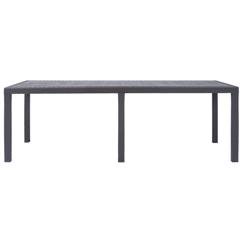 Vrtni stol smeđi 220 x 90 x 72 cm plastika s izgledom ratana