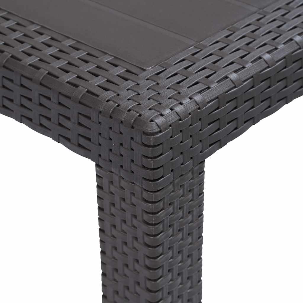 Vrtni stol smeđi 220 x 90 x 72 cm plastika s izgledom ratana