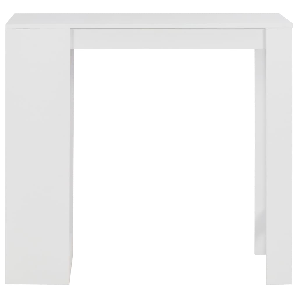 Barski stol s policom bijeli 110 x 50 x 103 cm
