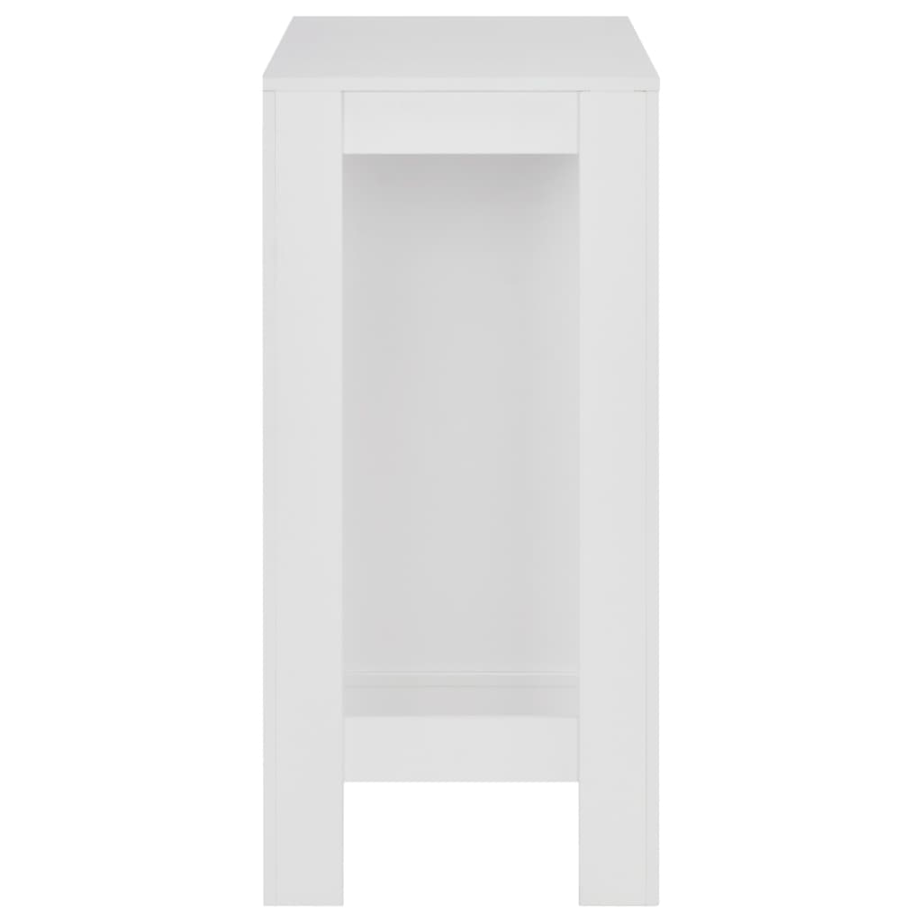 Barski stol s policom bijeli 110 x 50 x 103 cm