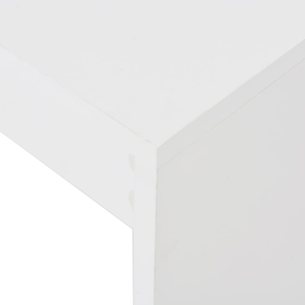 Barski stol s policom bijeli 110 x 50 x 103 cm
