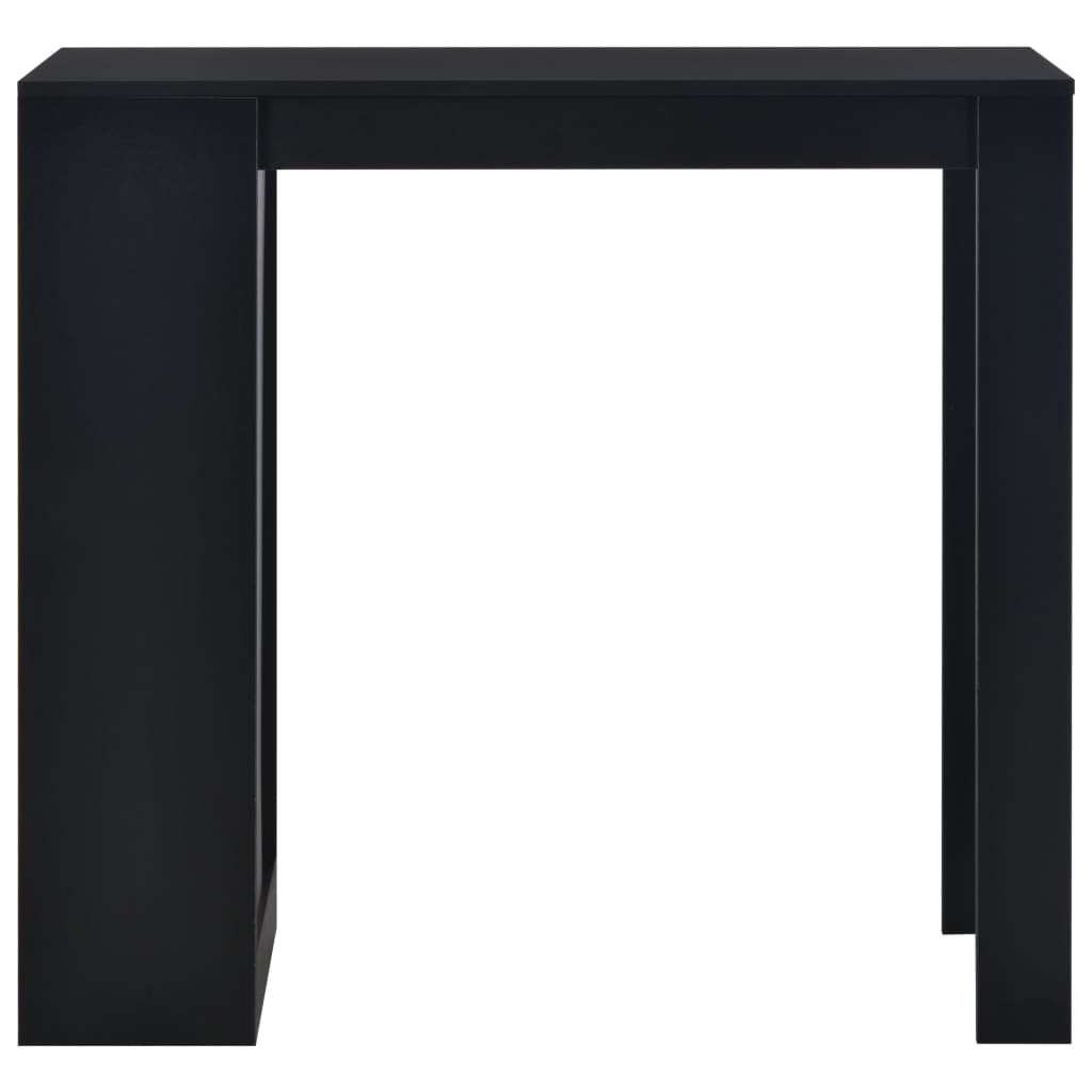 Barski stol s policom crni 110 x 50 x 103 cm