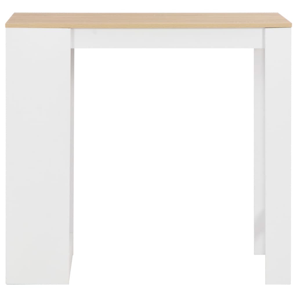 Barski stol s policom bijeli 110 x 50 x 103 cm
