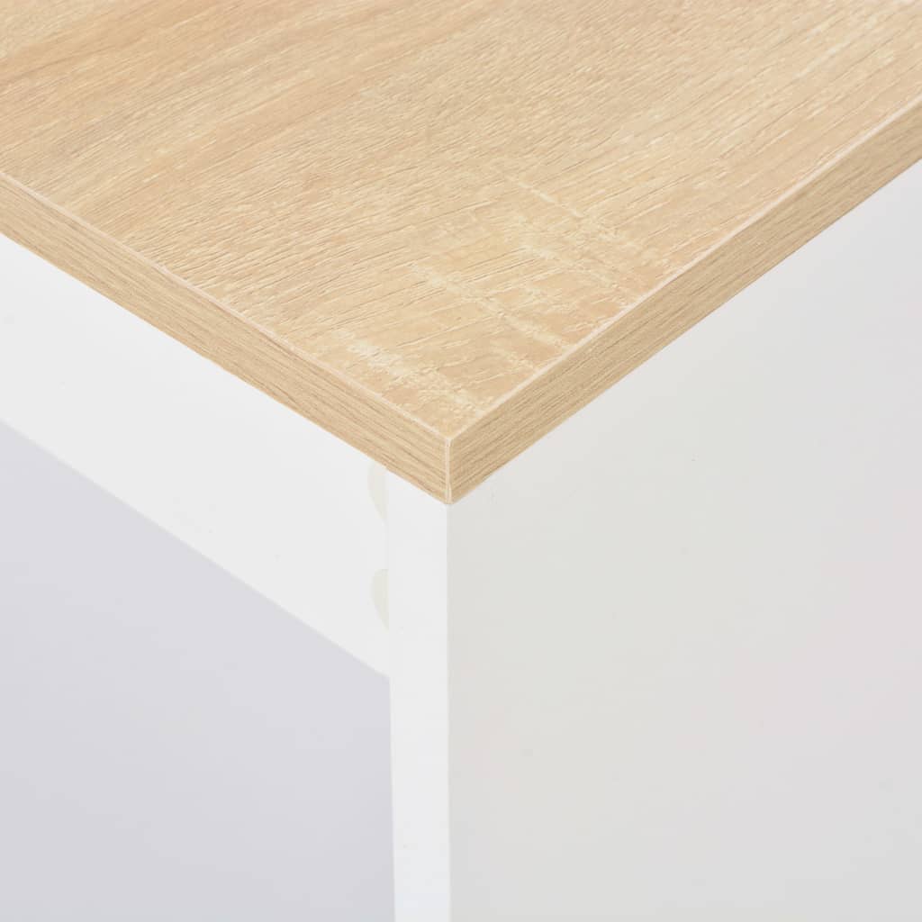 Barski stol s policom bijeli 110 x 50 x 103 cm