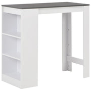 Barski stol s policom bijeli 110 x 50 x 103 cm
