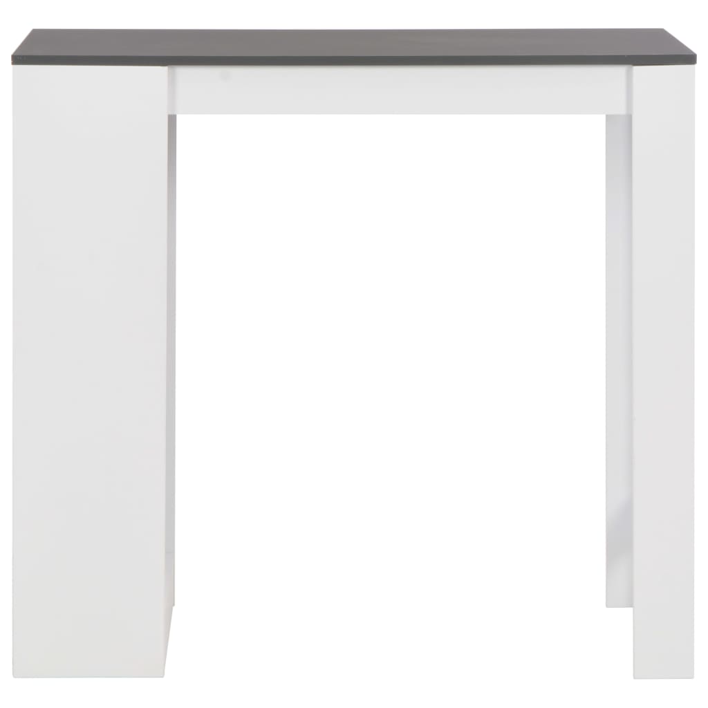 Barski stol s policom bijeli 110 x 50 x 103 cm