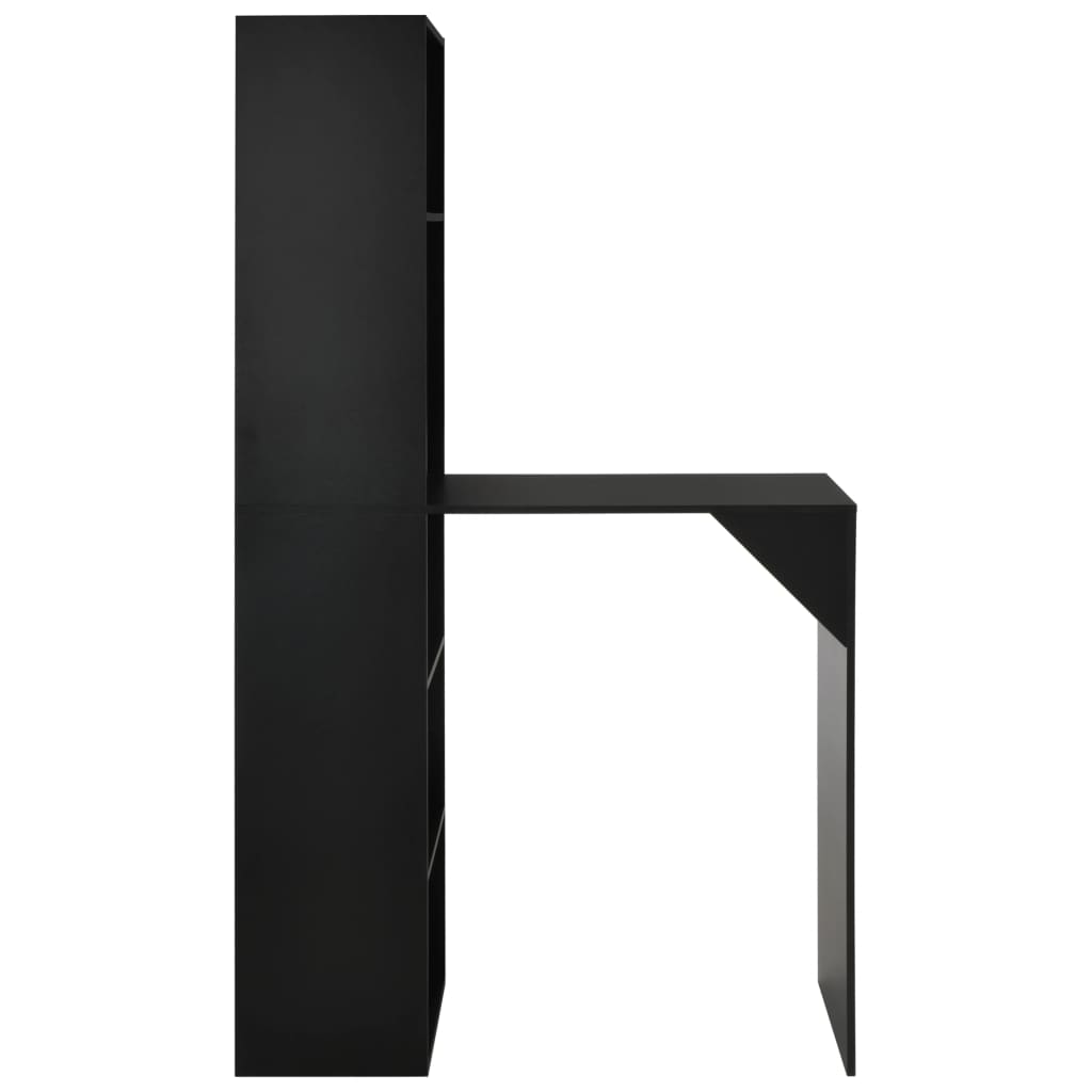 Barski stol s ormarićem crni 115 x 59 x 200 cm