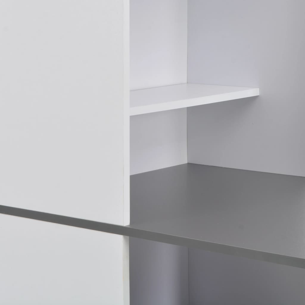 Barski stol s ormarićem bijeli 115 x 59 x 200 cm