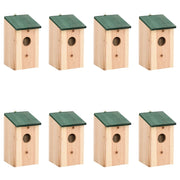 Kućice za ptice 8 kom drvene 12 x 12 x 22 cm