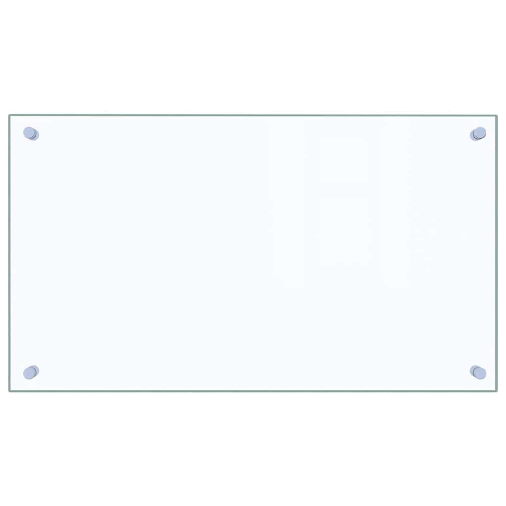 Kuhinjska zaštita od prskanja prozirna 70x40 cm kaljeno staklo