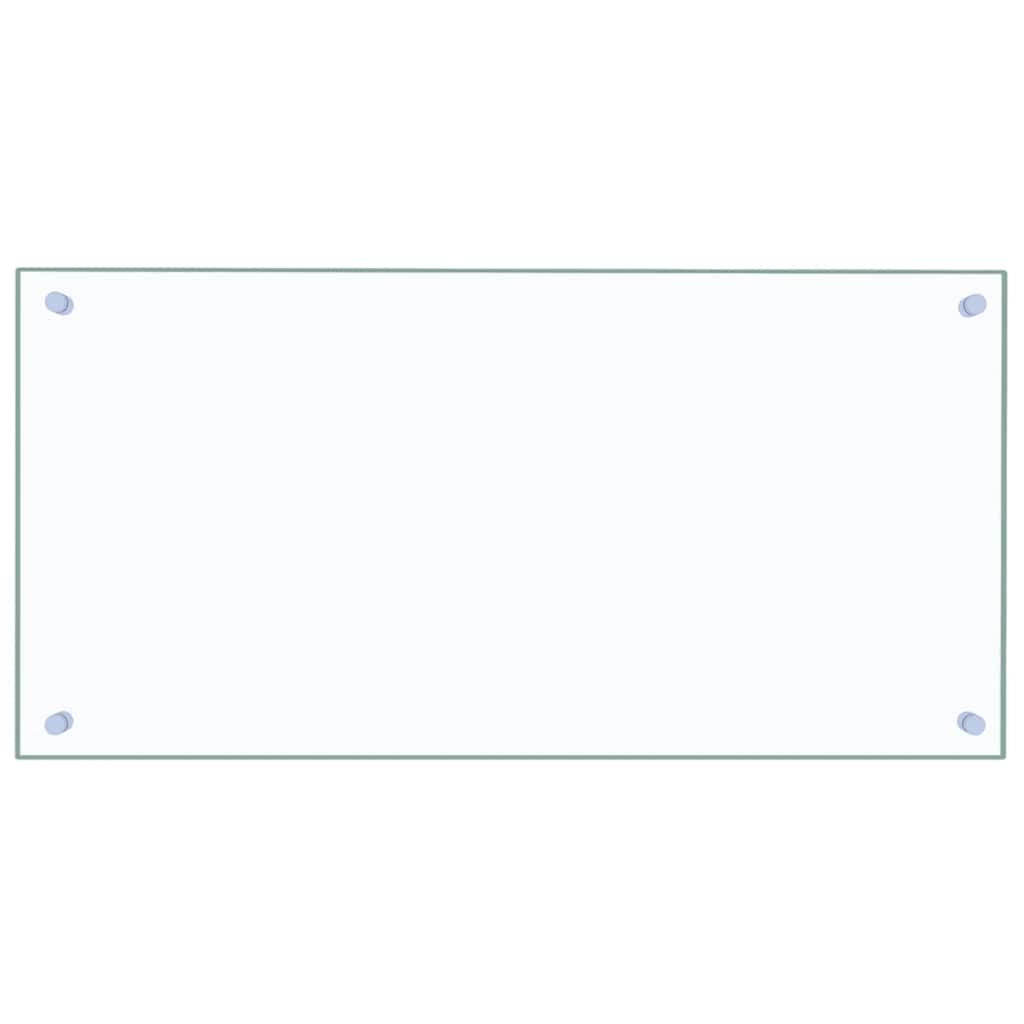 Kuhinjska zaštita od prskanja prozirna 80x40 cm kaljeno staklo