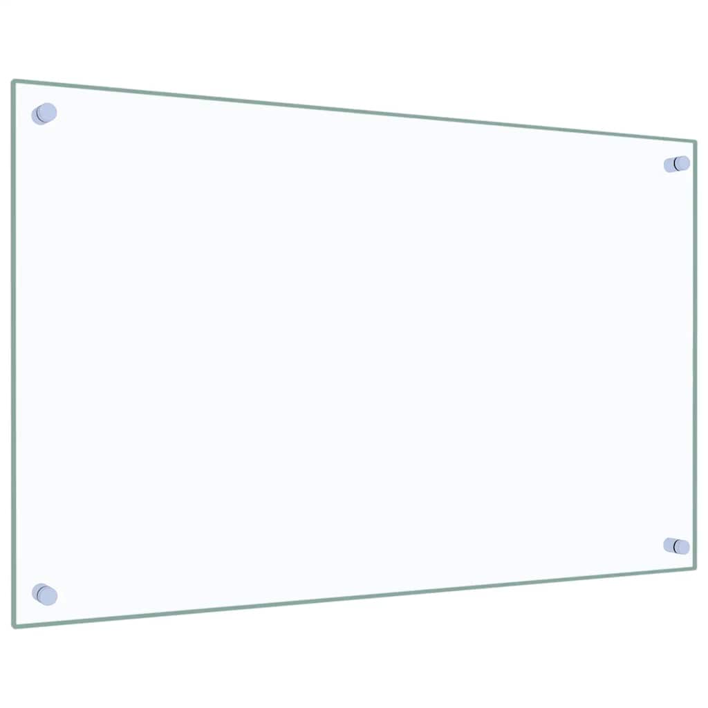 Kuhinjska zaštita od prskanja prozirna 80x50 cm kaljeno staklo