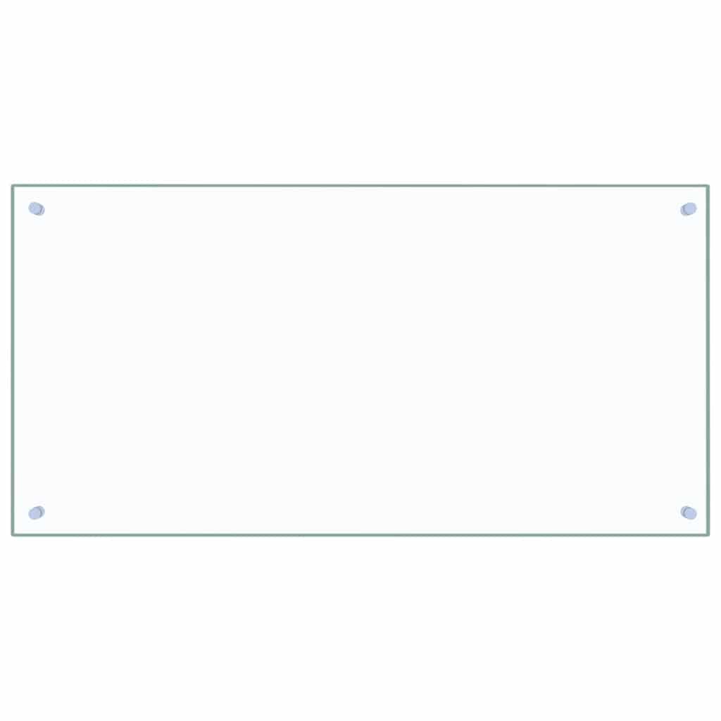 Kuhinjska zaštita od prskanja prozirna 100x50 cm kaljeno staklo