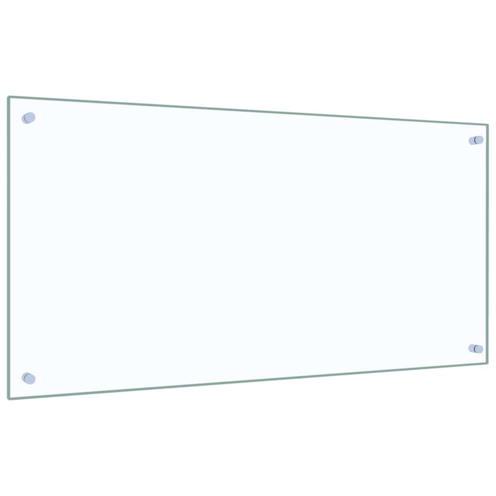 Kuhinjska zaštita od prskanja prozirna 100x50 cm kaljeno staklo