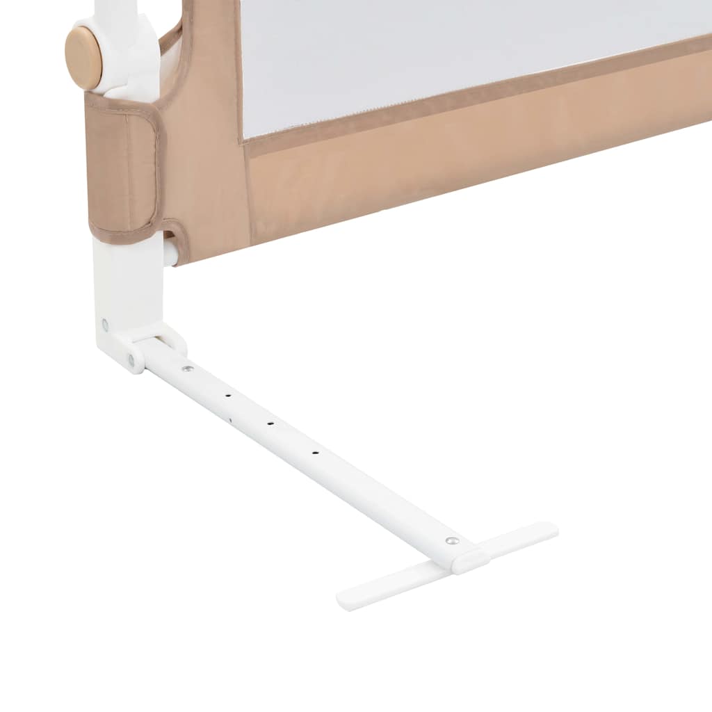 Sigurnosna ogradica za dječji krevet bež 120 x 42 cm poliester