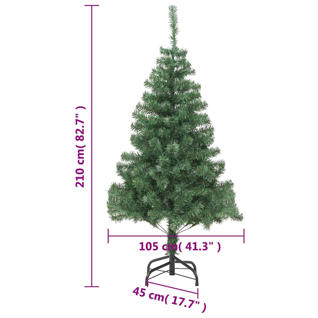 Umjetno božićno drvce s čeličnim stalkom 210 cm 910 grana