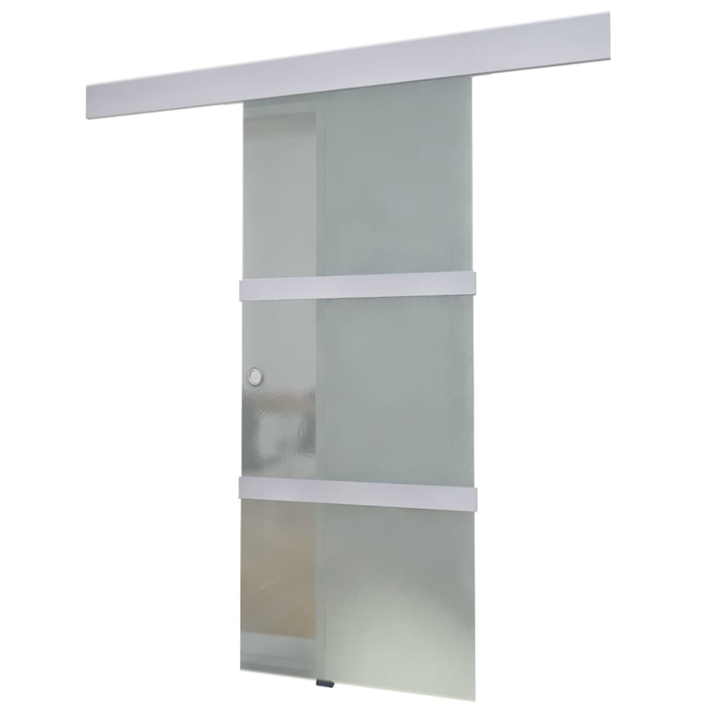 Klizna vrata od stakla i aluminija 178 cm srebrna
