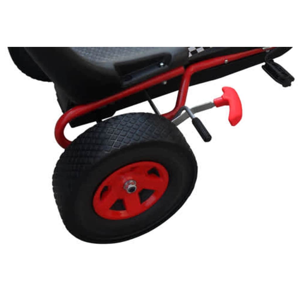 Crveni Go kart s podesivim sjedalom pedalama