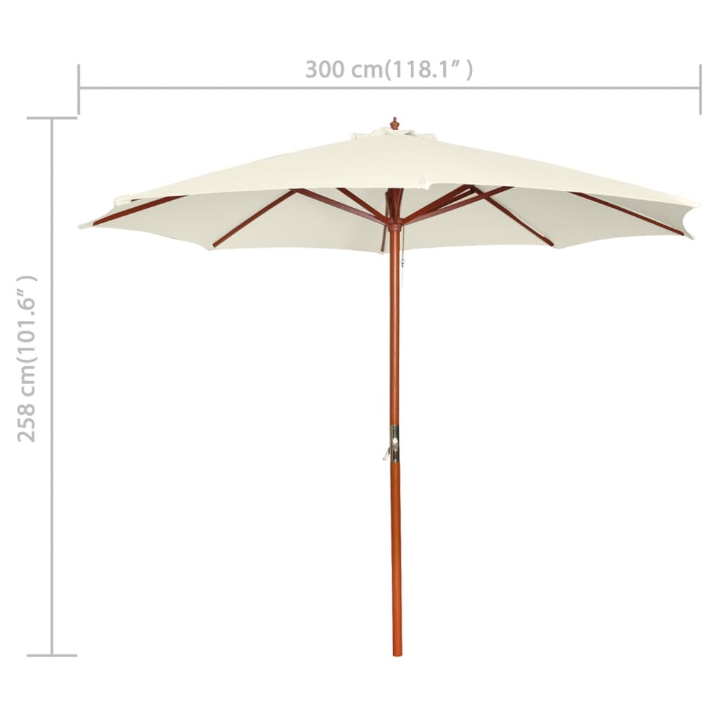 Suncobran 300 x 258 cm pješčano bijeli