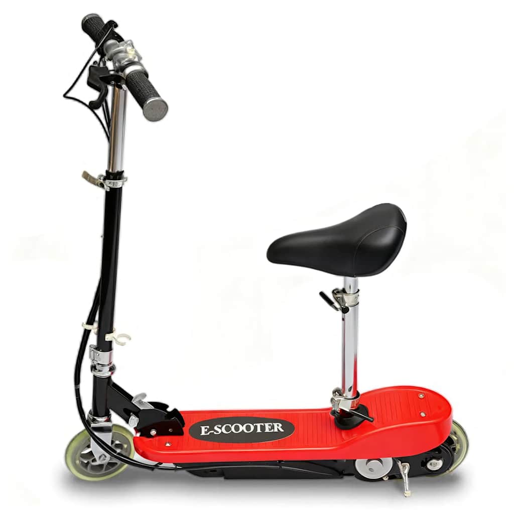 Električni romobil sa sjedalom 120 W crveni