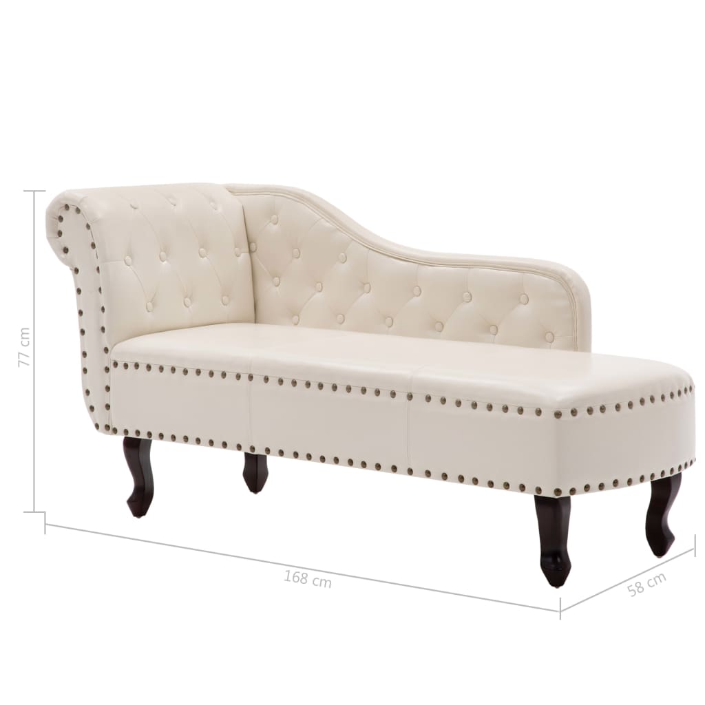Rimska Sofa Umjetna Koža Krem Bijela