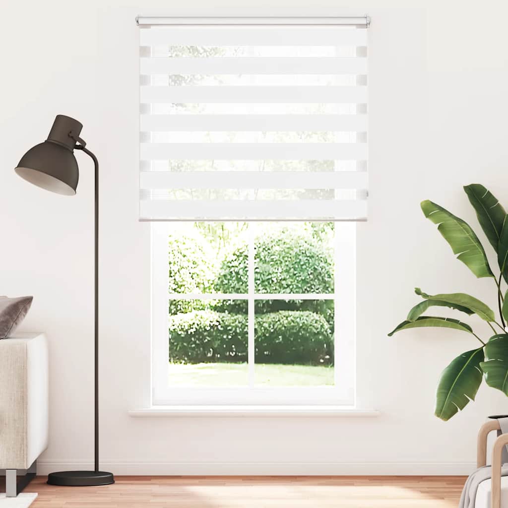 Zebra zavjesa 120,9 x 230 cm Širina tkanine 116,7 cm bijela