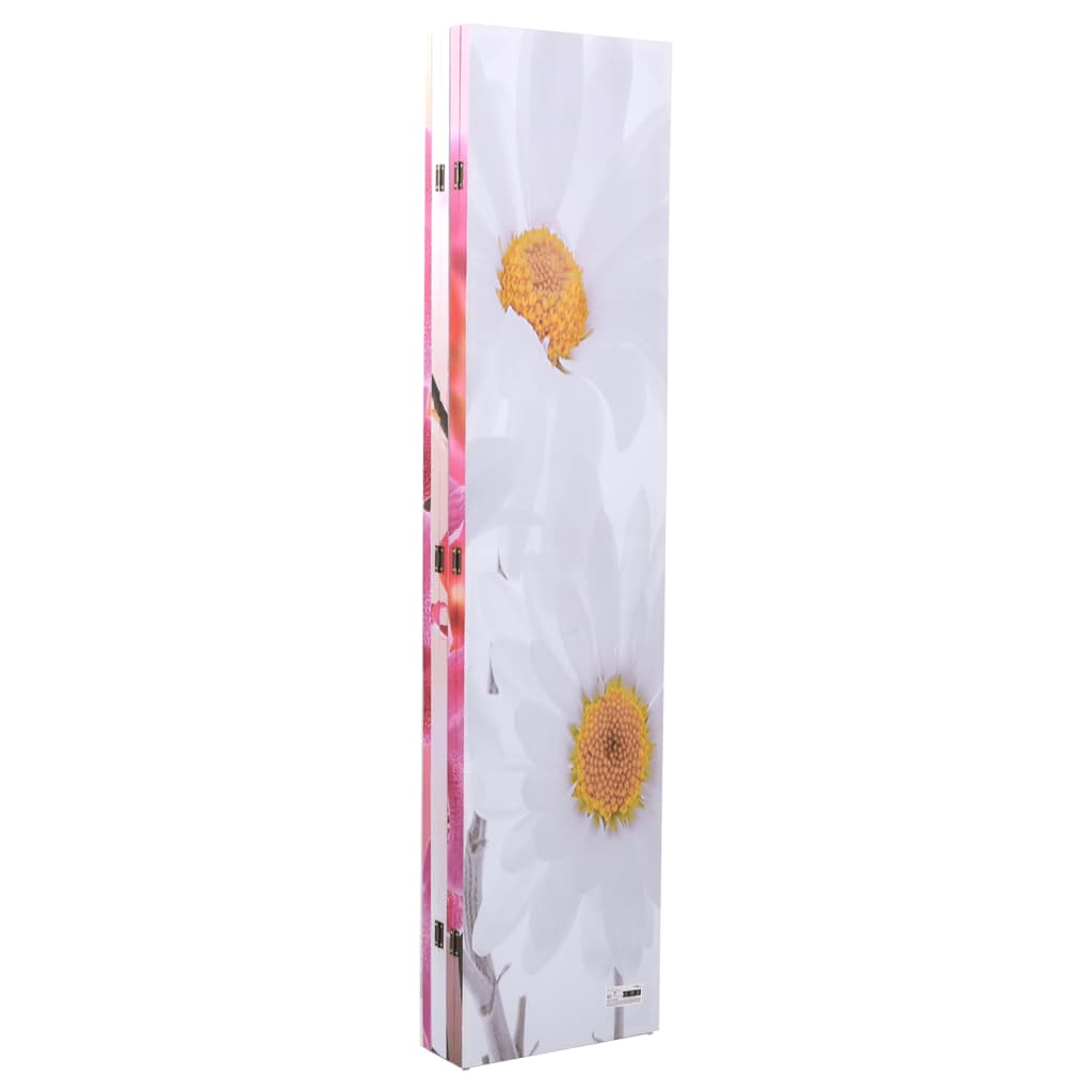 Sklopiva sobna pregrada s uzorkom cvijeća 200 x 170 cm