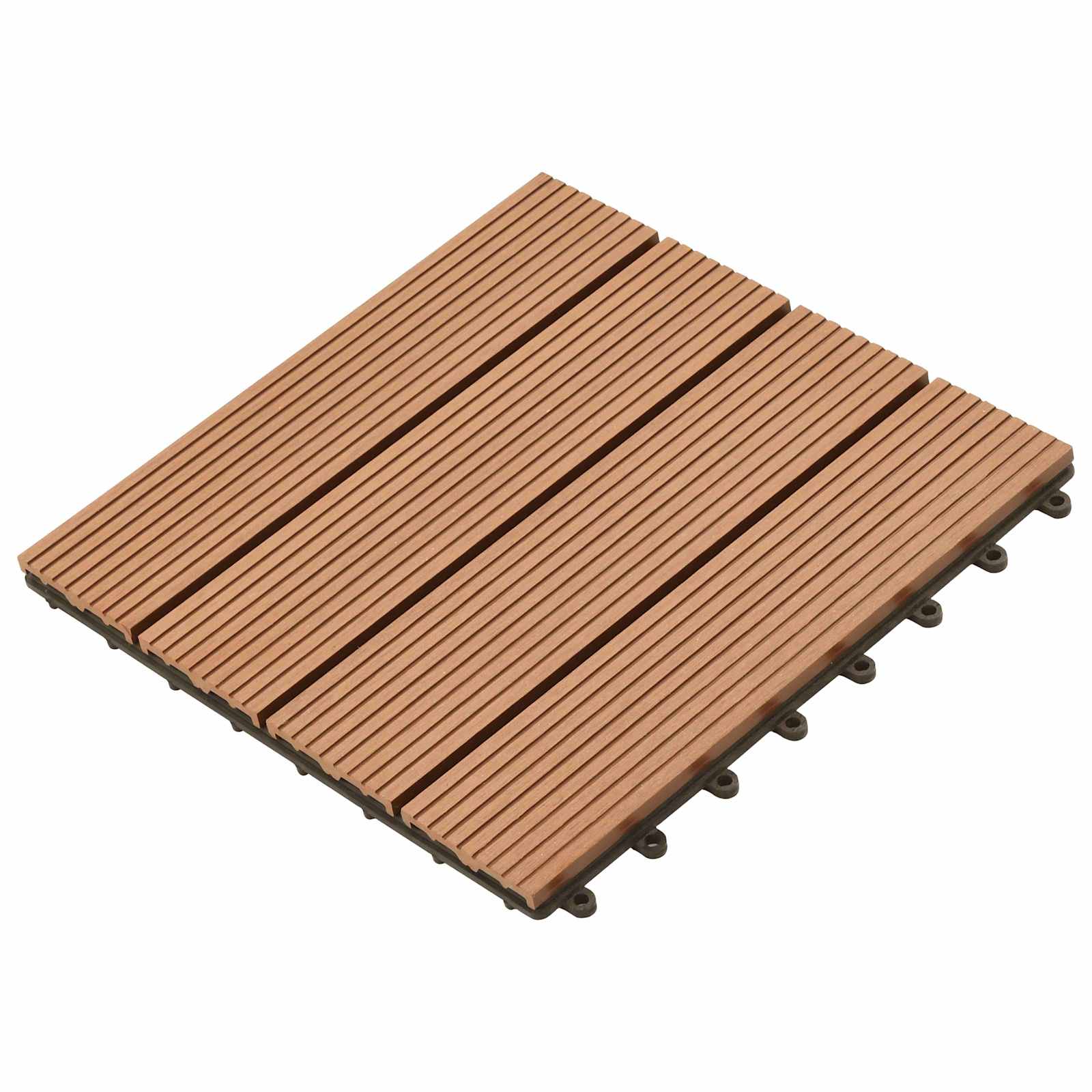 Pločice za decking 11 pcs Smeđa 30 x 30 cm Drvoplastična smjesa