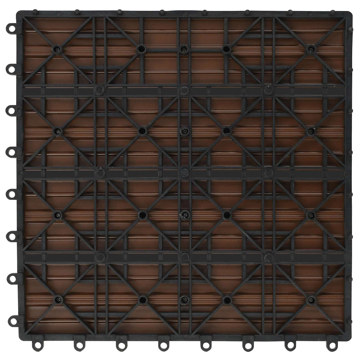 Pločice za decking 11 pcs Smeđa 30 x 30 cm Drvoplastična smjesa