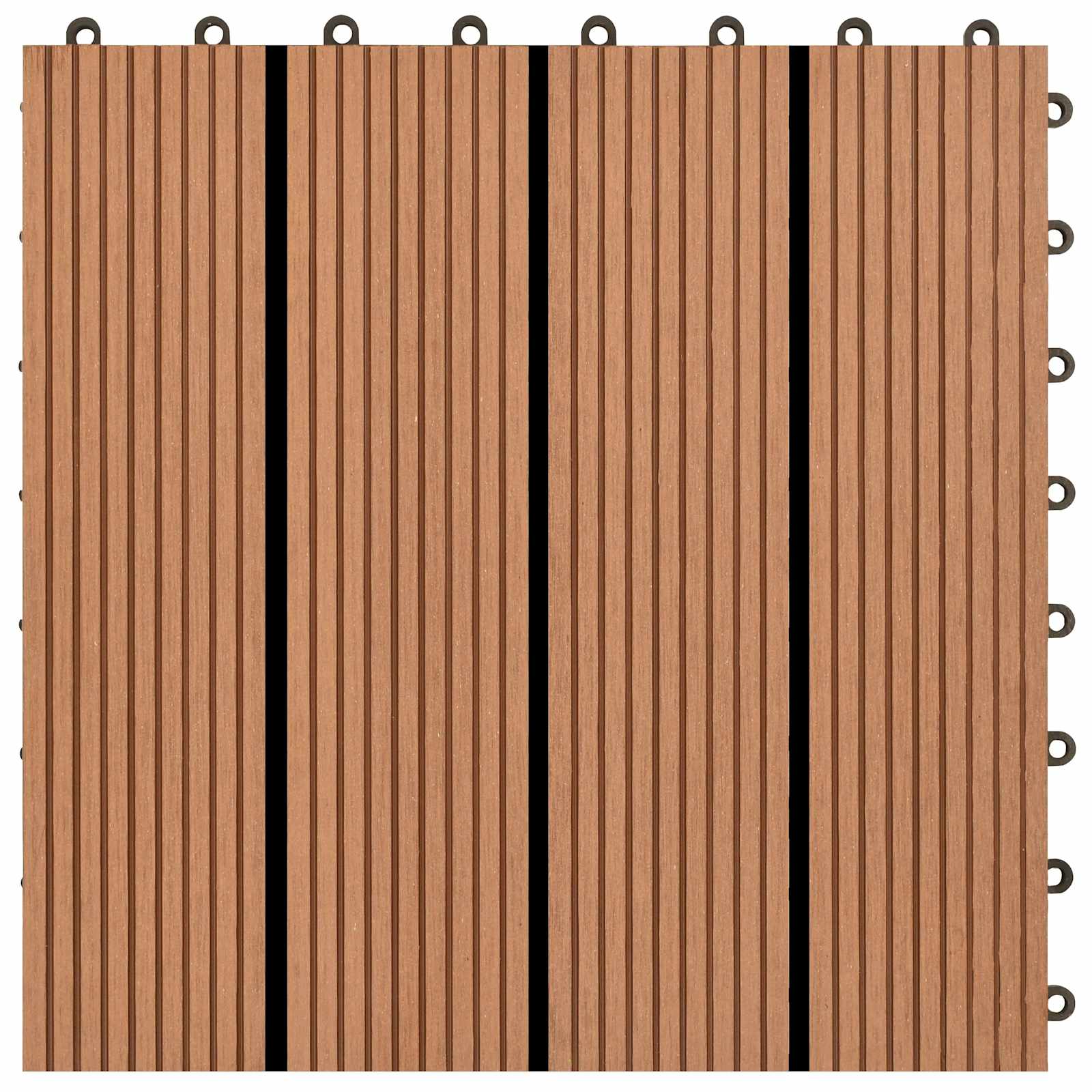 Pločice za decking 11 pcs Smeđa 30 x 30 cm Drvoplastična smjesa