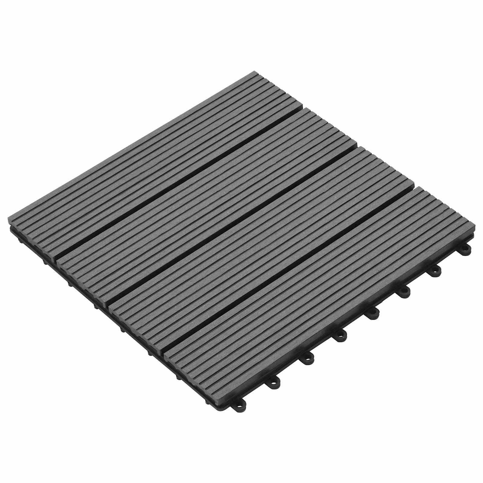 Pločice za decking 11 pcs Siva 30 x 30 cm Drvoplastična smjesa