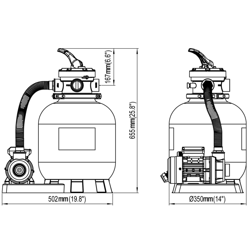 Crpka s pješčanim filtrom 600 W 17 000 L/h