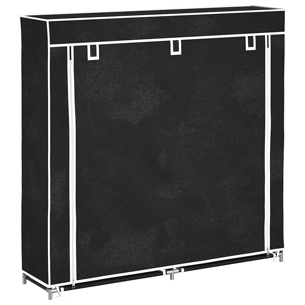 Ormarić za Cipele s Pokrovom od Tkanine 115 x 28 x 110 cm Crni